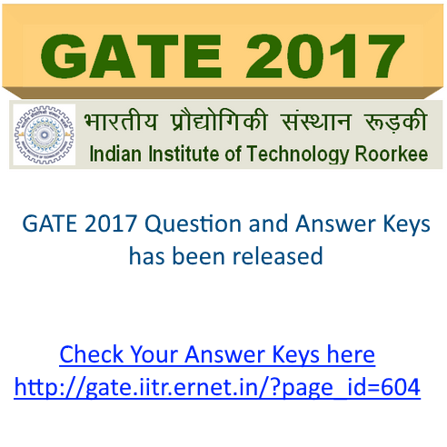 gate 2017 answer keys