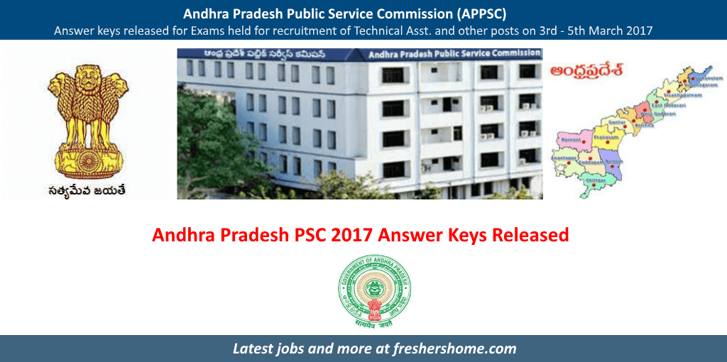 Andhra Pradesh Public Service Commission (APPSC) Answer Keys