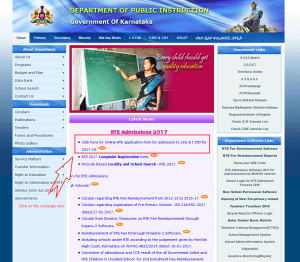 Visit the official website of Department of Instructions, Government of Karnataka