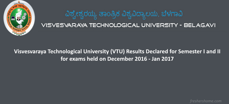 VTU Semester I, II, III, IV results