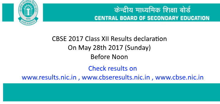 CBSE Class XII 2017 results