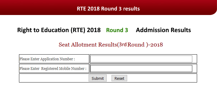 Result of RTE 2018 Round 3