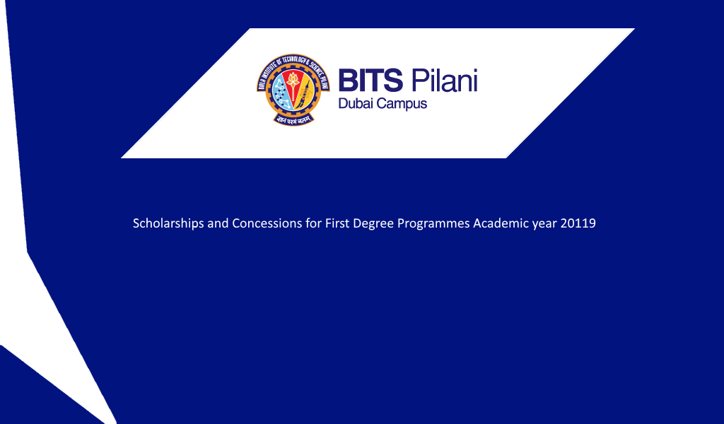 bits pilani dubai scholarship 2019