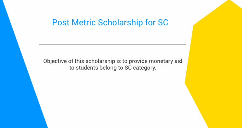 mp state post matric scholarship for sc
