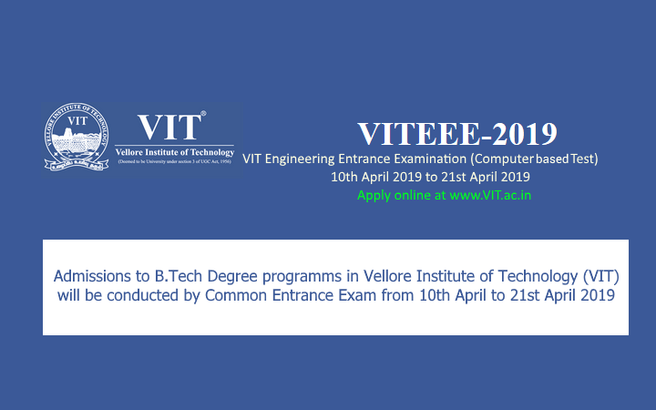 viteee 2019 exam dates