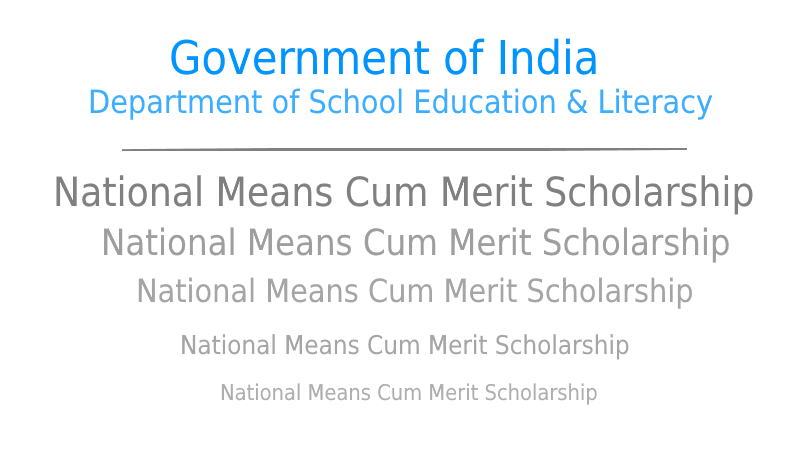National Means Cum Merit Scholarship