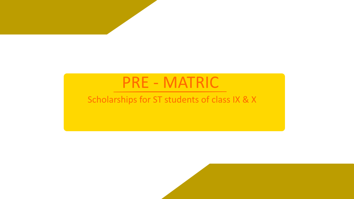Central Sponsored Pre-Matric Scholarship for Needy Scheduled Tribe students 1 pre matric scheduled tribe scholarships 2019 20