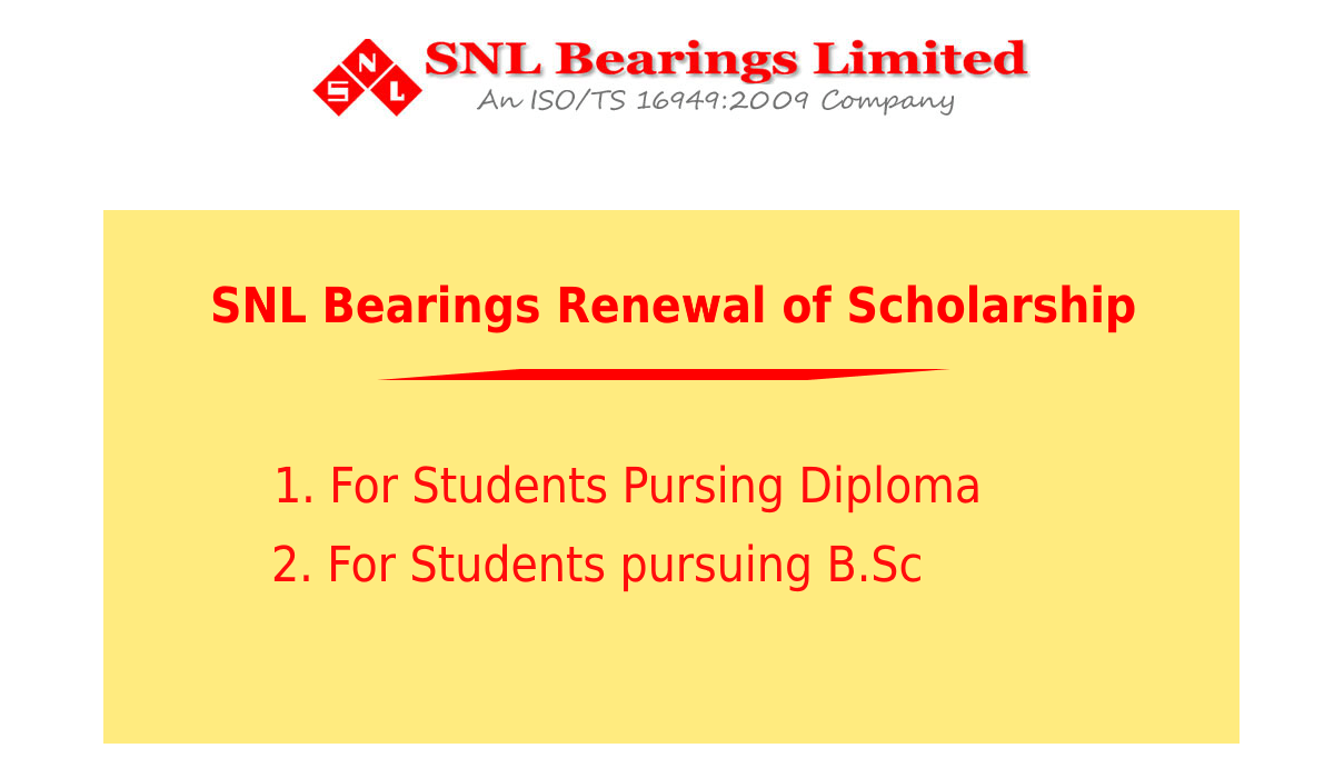 SNL Bearings Scholarship