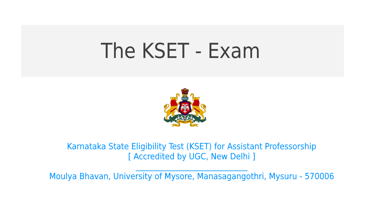 Karnataka State Eligibility Test