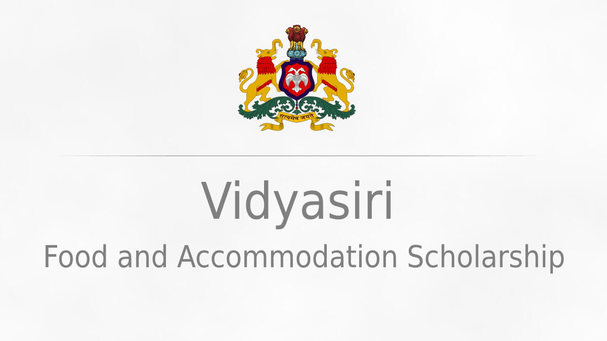 Vidyasiri Food and Accommodation Scholarship