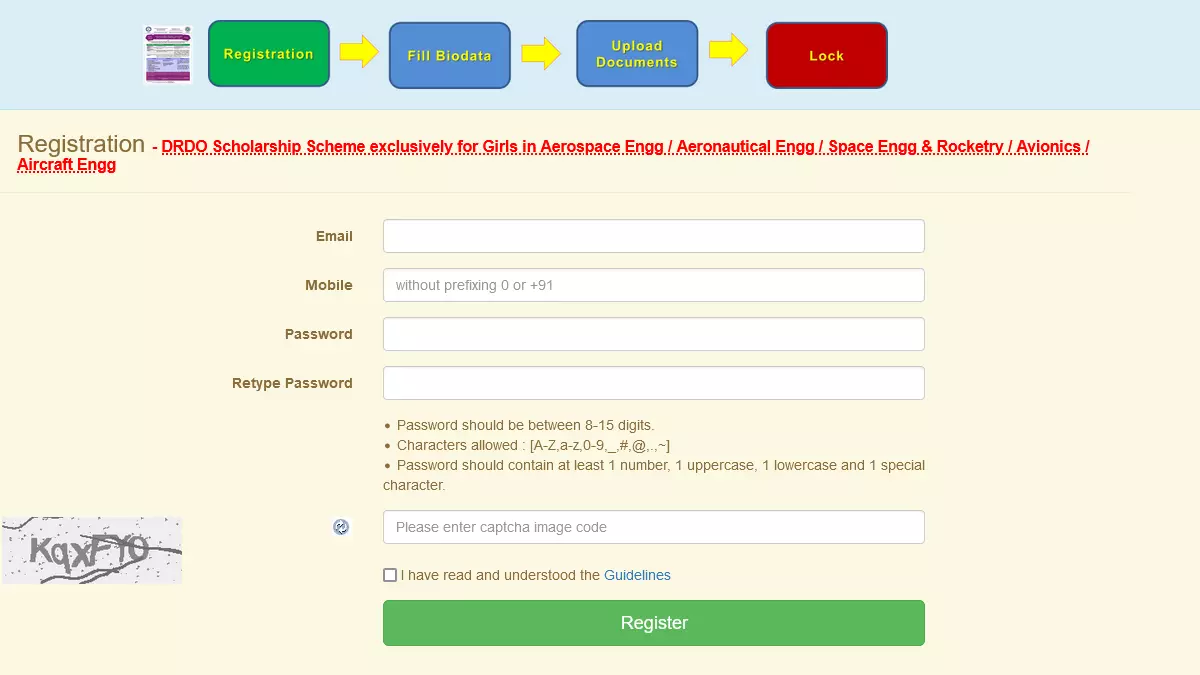 DRDO Scholarship Scheme for Girls