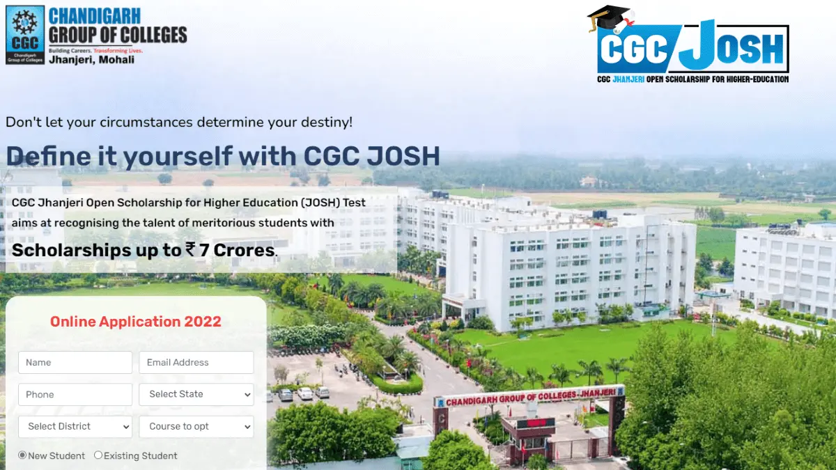 CGC Jhanjeri Open Scholarship for Higher Education 1 CGC JOSH